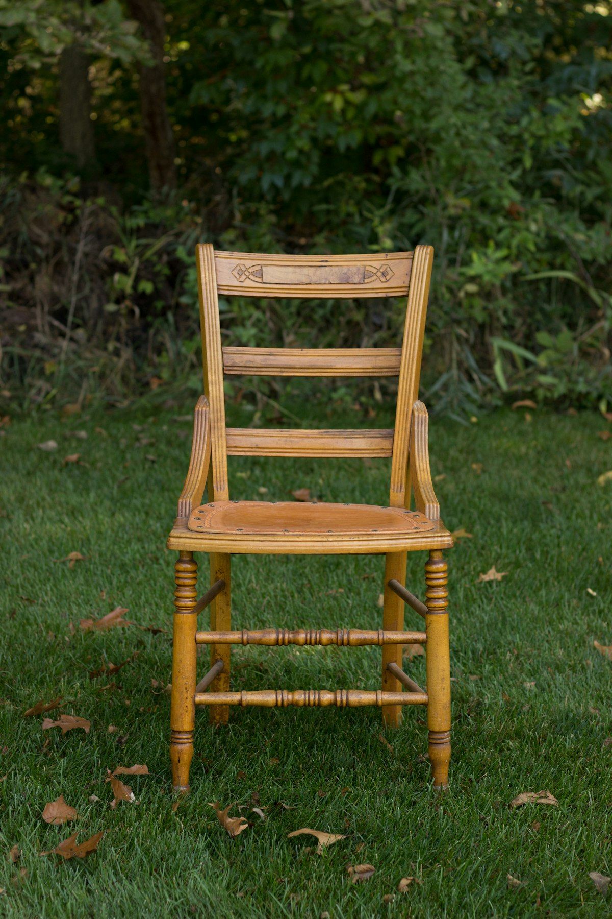 Modern chair with metal detailing